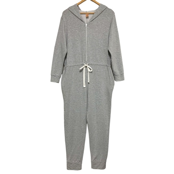 Jillian Harris X Smash + Tess Harris Hoodie Jumpsuit in Heathered Grey | Size XL - Picture 4 of 13
